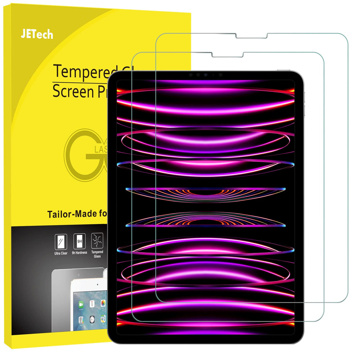 JETech Screen Protector for iPad (A16) 11th/10th Gen, 2-Pack