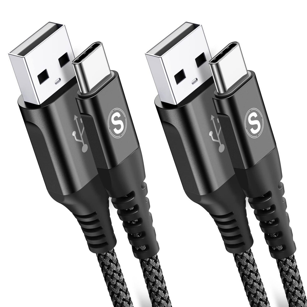 2-Pack 2M USB C Cable 3.1A Fast Car Charger Cable Compatible for iPhone 17 air 16 15 Plus Pro Max, Samsung Flip/Fold 7 6 5 4 3 S26 S25 S24 S10 S20 S21 S22 S23 A16/15/14/13/12 A35/A34 A56/55/54, Pixel