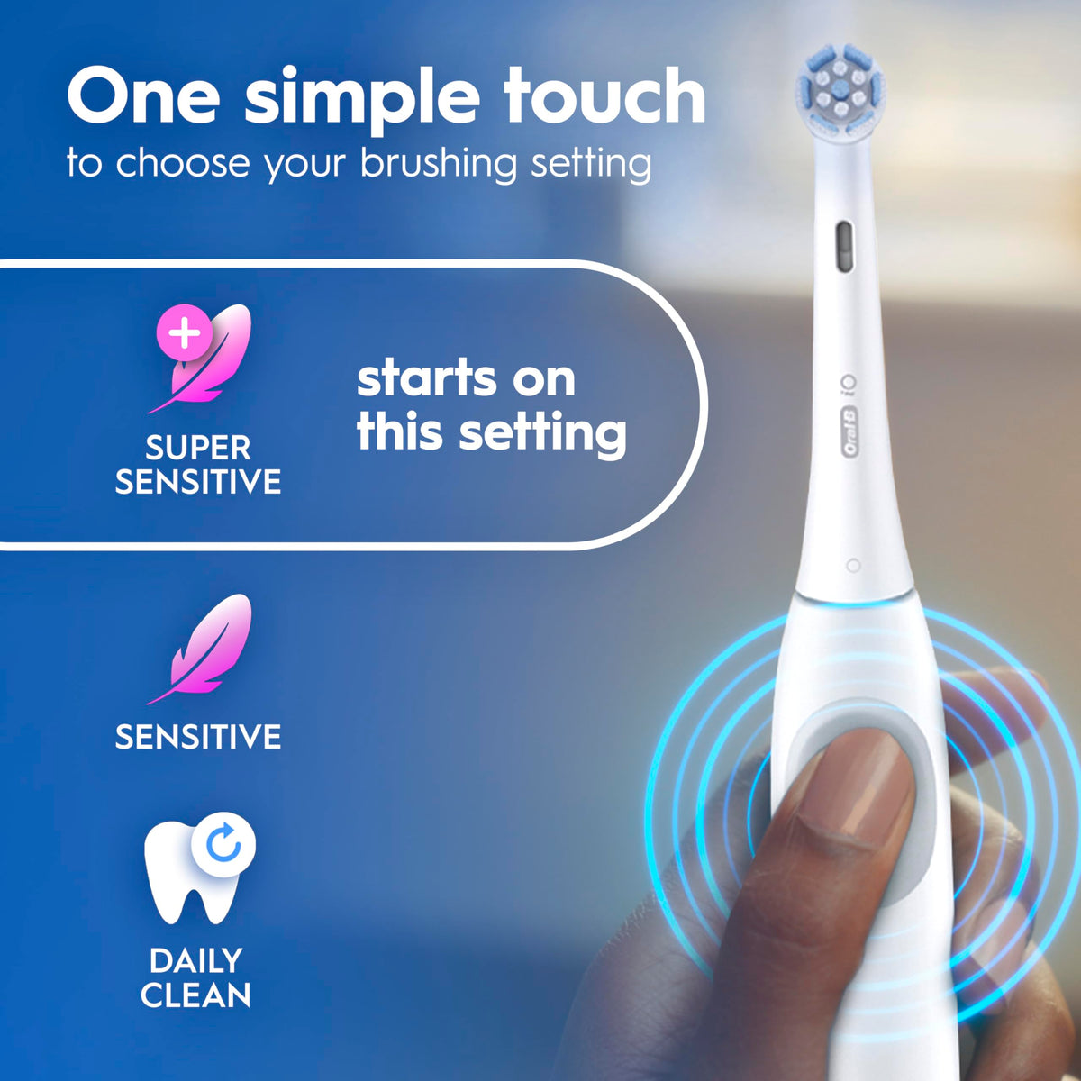 Oral-B iO2 Electric Toothbrush for Adults, Night Black, with Travel Case