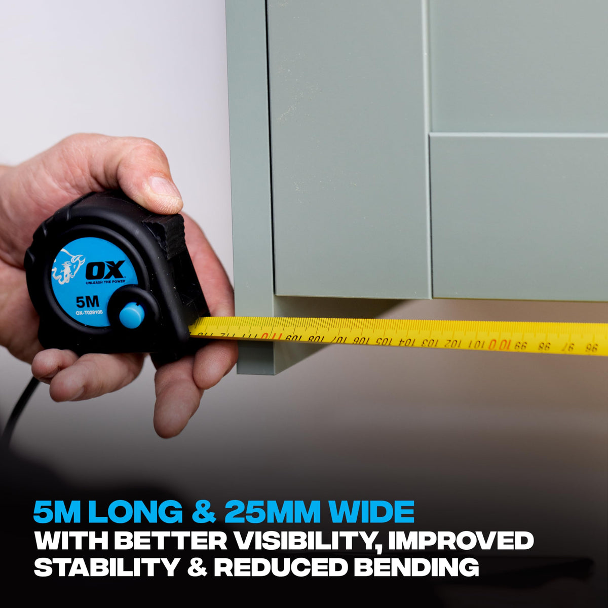 OX Trade 8m Tape Measure Twinpack - Metric & Imperial, Nylon Coated Blade