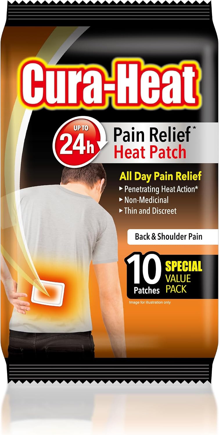 Cura-Heat Back and Shoulder Pain Relief Heat Patch - 10 Patches