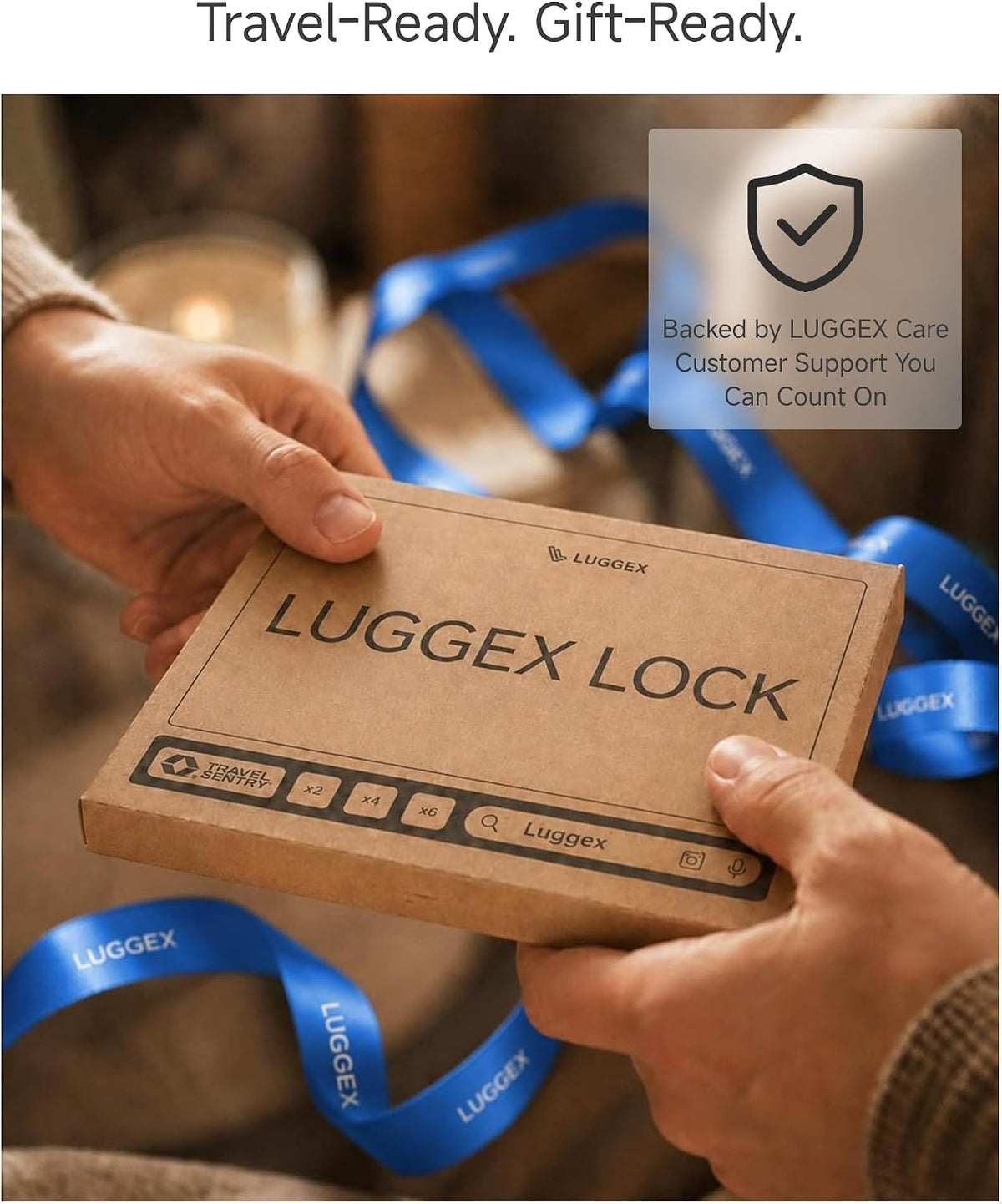 LUGGEX Suitcase Locks, Luggage Locks, TSA Approved Luggage Locks,Black,2