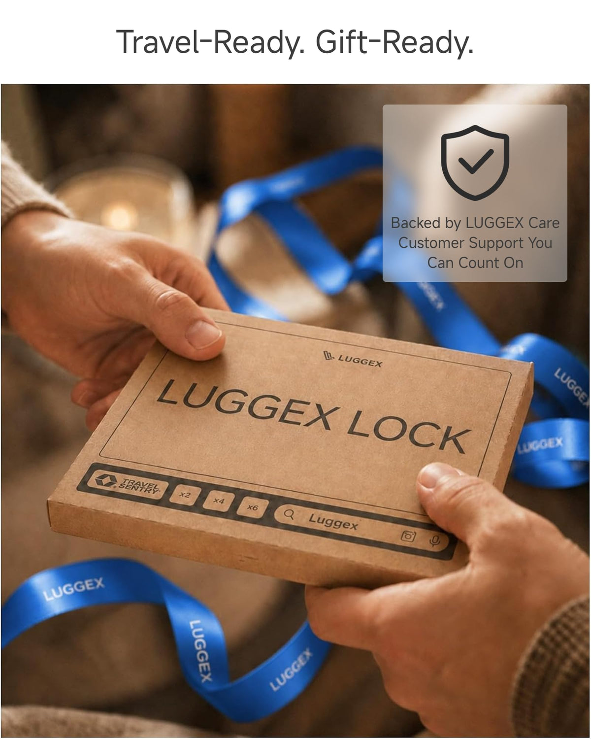 LUGGEX Suitcase Locks, Luggage Locks, TSA Approved Luggage Locks,Black,2