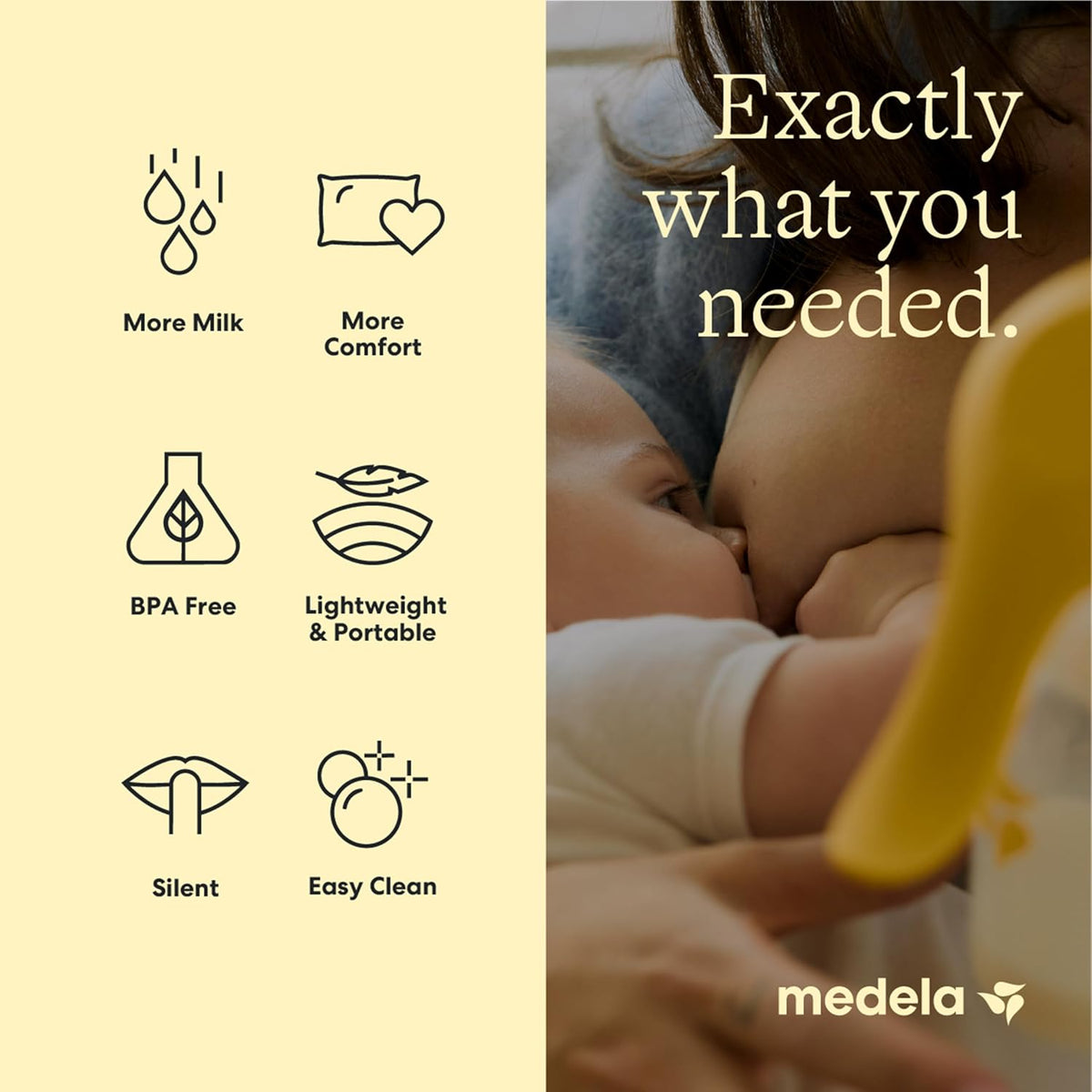 Medela Harmony Manual Breast Pump, Compact Swiss Design with PersonaFit Flex Shields and Medela's 2-Phase Expression Technology