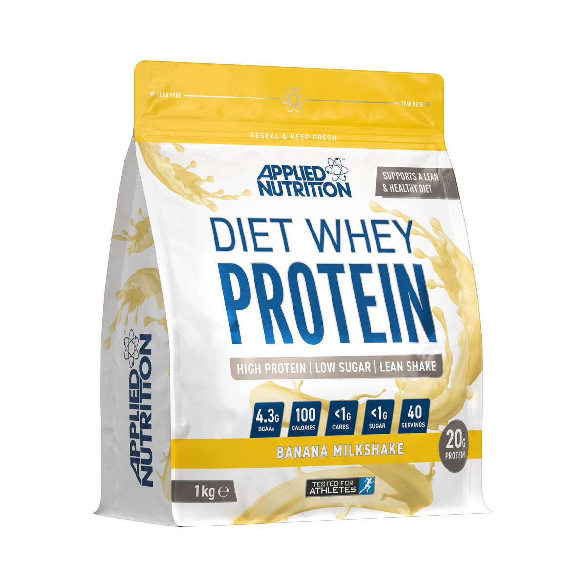 Applied Nutrition Diet Whey - High Protein Powder Supplement, Low Carb & Sugar, for Weight Management with CLA, L Carnitine, Green Tea (450g - 18 Servings) (Vanilla)