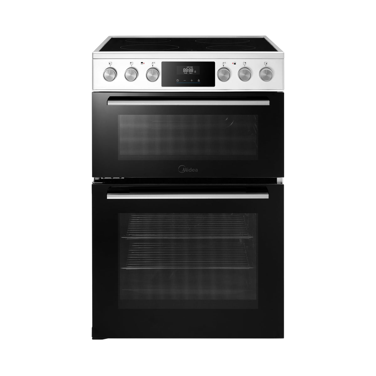 Midea 71L, 60cm Wide, Single Electric Built-in Fan Oven with Air Fry, 12 Oven Functions, Aqua Clean, LED Display, Convection, ECO, MultiLevel Cooking, Color Black - MBO65M90D2-BK