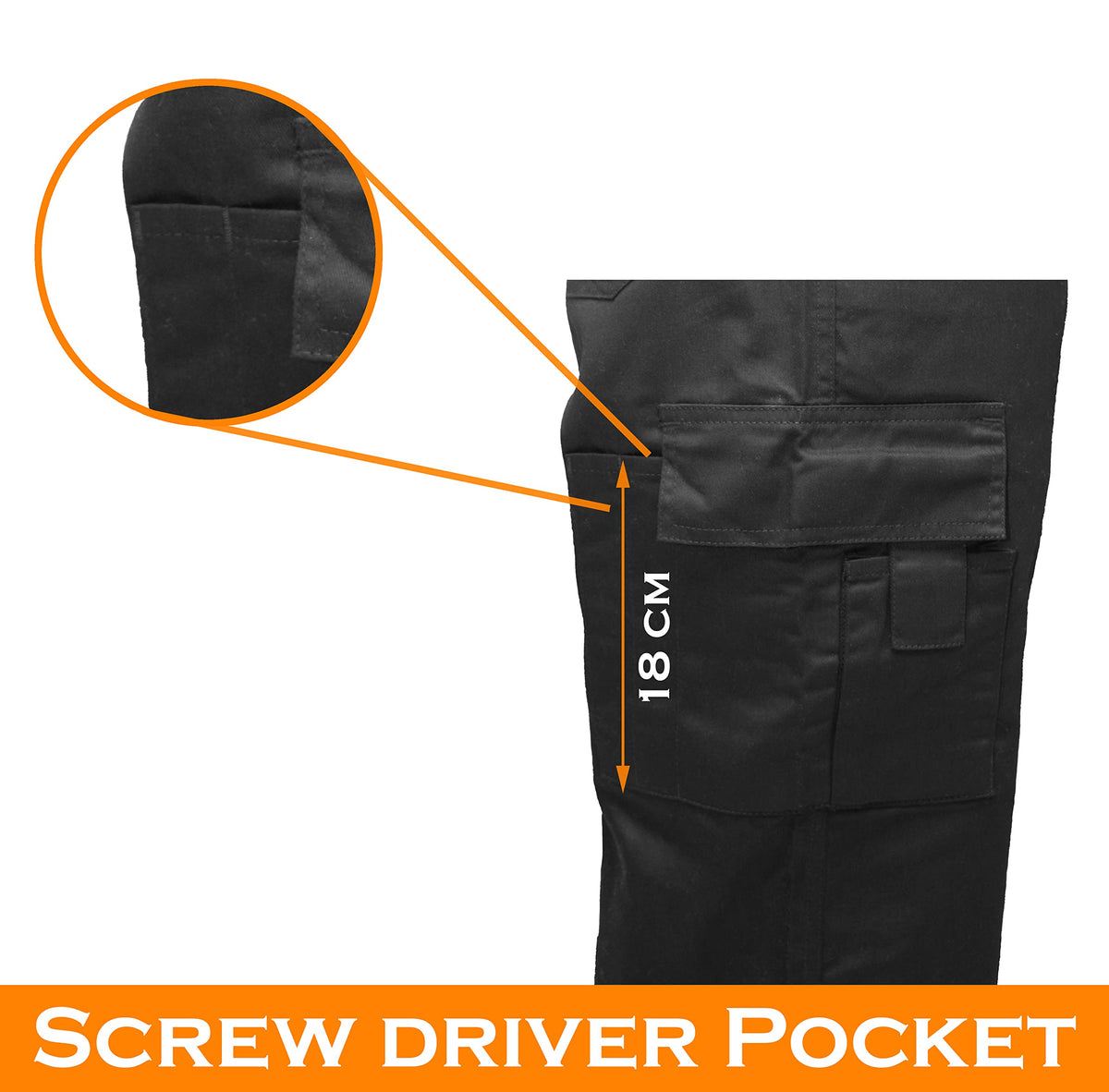 Multi Pockets Men Cargo Combat Work Trousers Work Pants with Button & Zip Fly