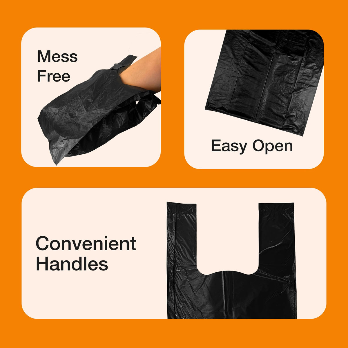Petface No Mess Degradable Poop Bags With Tie Handles (Pack of 100)