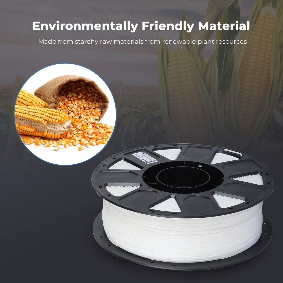 Creality Ender PLA 3D Printer Filament 1.75mm, 4 Packs 1KG Spool(2.2lbs), Dimensional Accuracy +/-0.03mm, No Clogging & Bubbles, Fits for Most FDM 3D Printers (White*4KG)