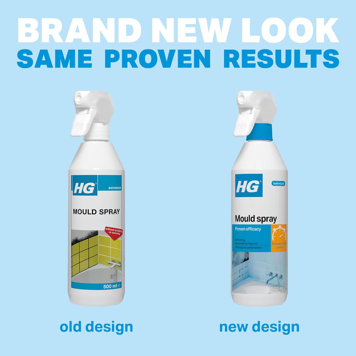 HG Mould Remover Spray | Kills Black Mold & Mildew on Walls & Tiles | 500ml