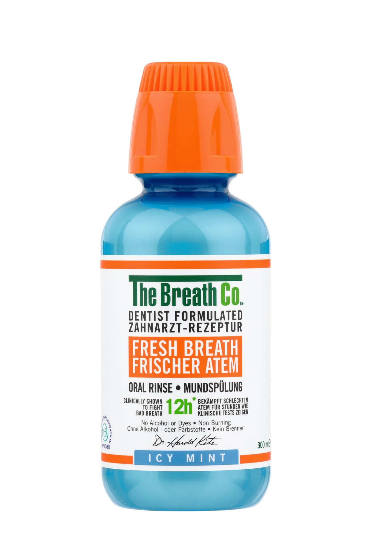 The Breath Co. ICY Mint Mouthwash, 12 Hours Fresh Breath, 500ml