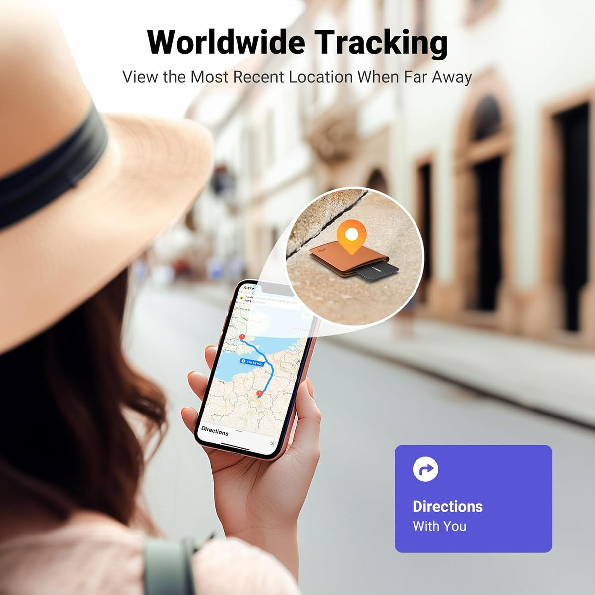 UGREEN FineTrack Slim Wallet Tracker for Apple Find My (iOS only), 1.7mm