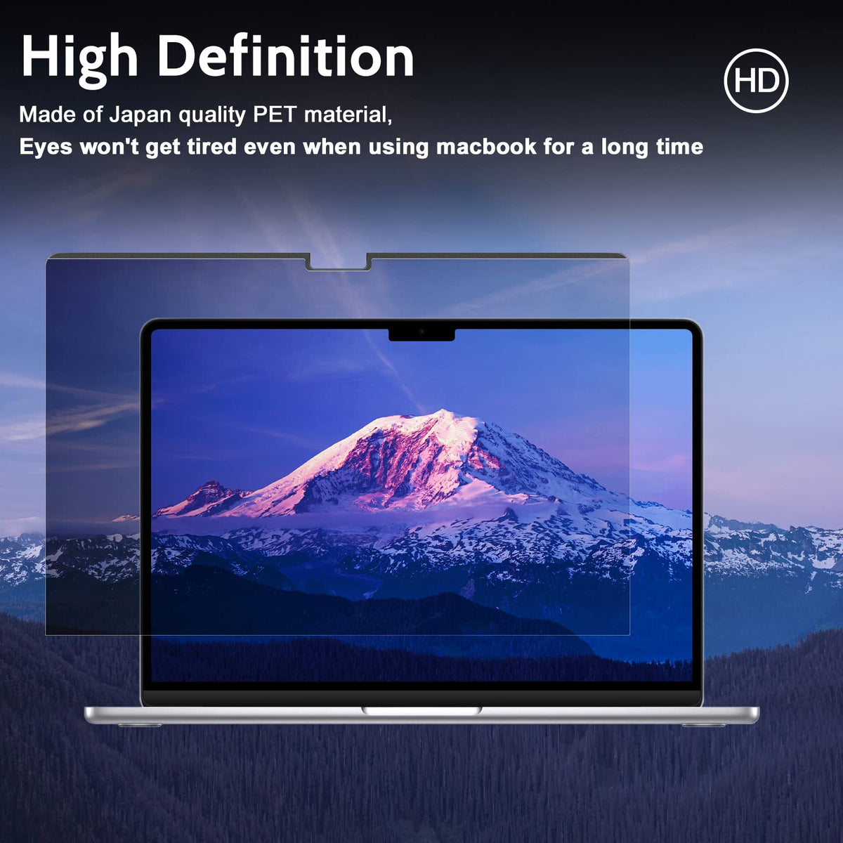 IPROKKO Laptop Privacy Screen 13.3 Inch 16:9 Anti-Blue Light Filter