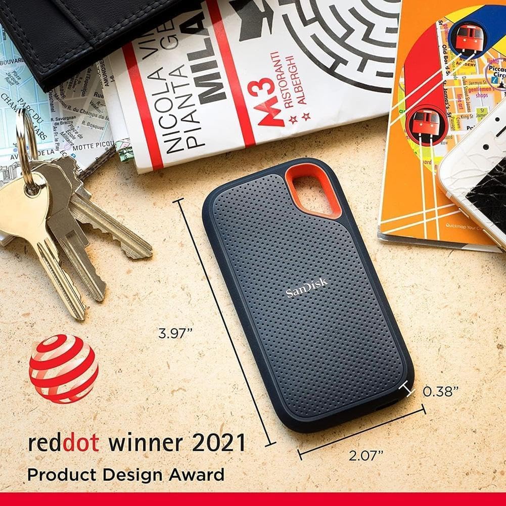 SanDisk Extreme Portable SSD 1TB - Up to 1050MB/s Read Speeds (Older Model)