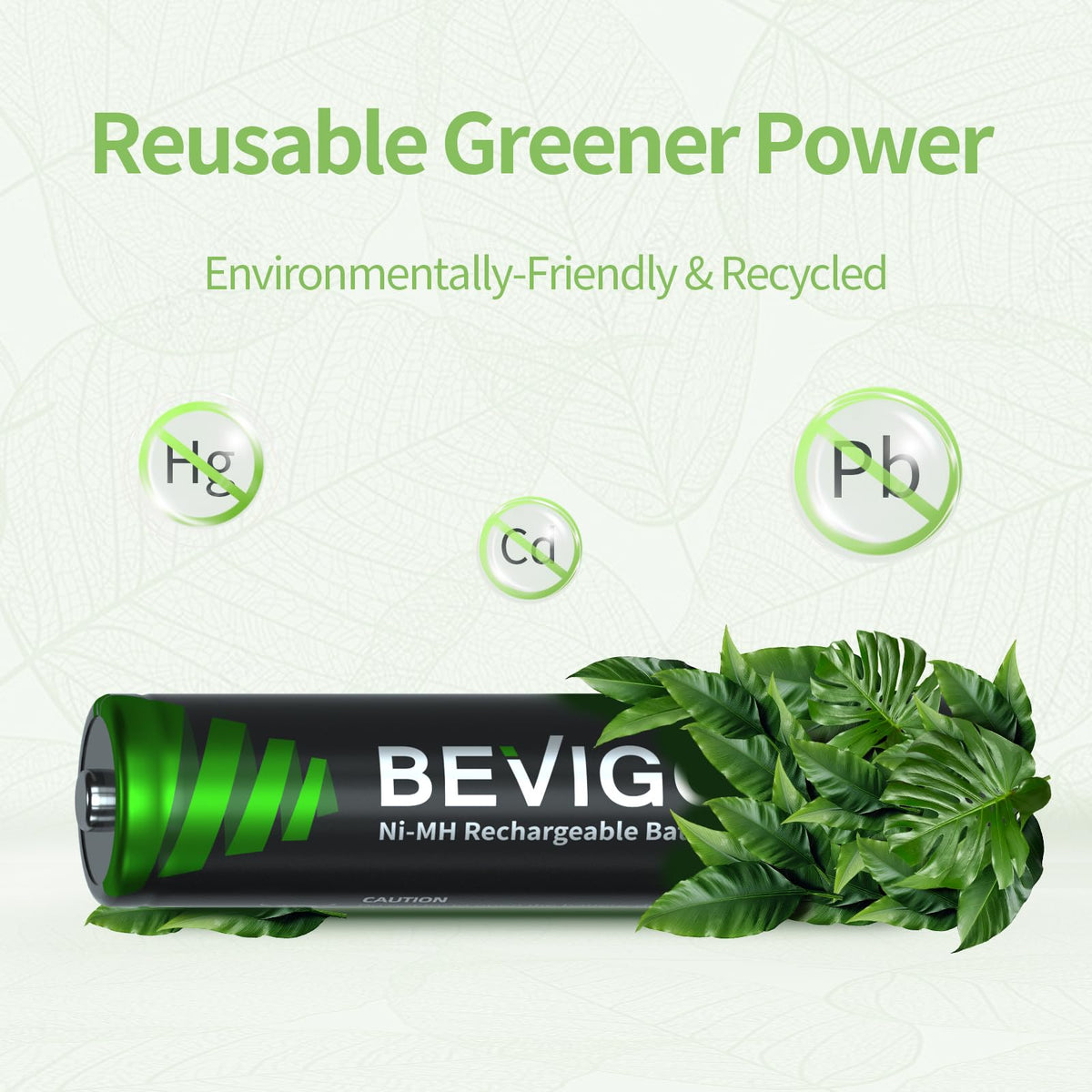 BEVIGOR AA Rechargeable Batteries 8 Pack, 1500 Cycles 2800mAh 1.2V High Capacity AA Ni-MH Rechargeable Batteries, Precharged