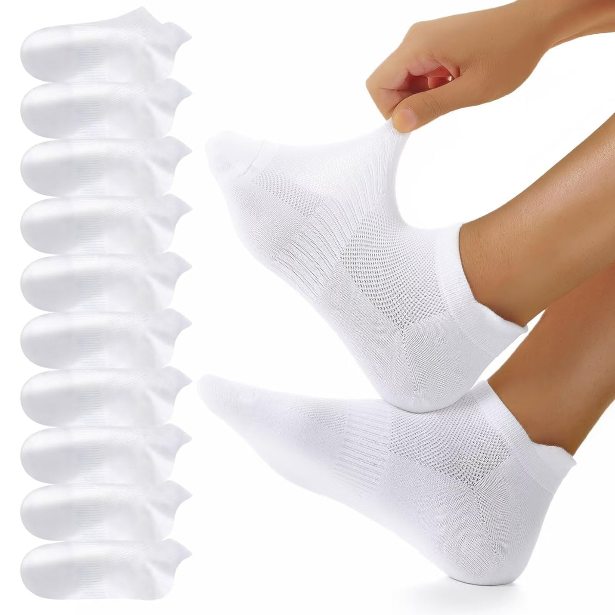 YouShow 10/20 Pairs Trainer Socks Cotton Sports Ankle Socks for Men & Women