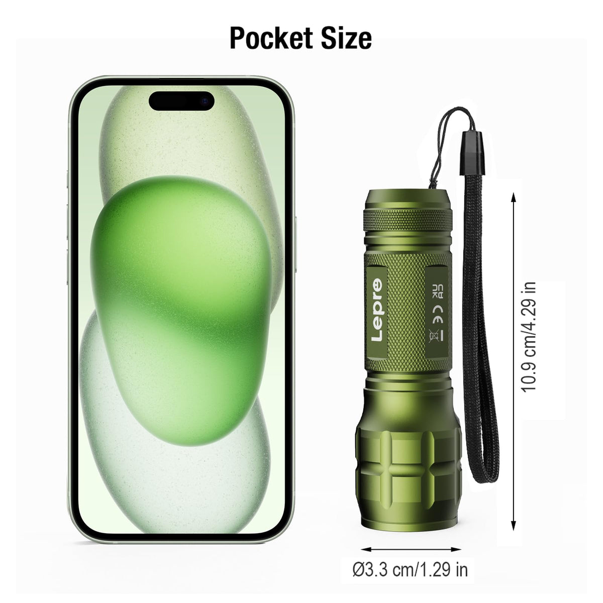Lepro LE LED Torch Battery Powered, Camping Flashlight, Adjustable Focus