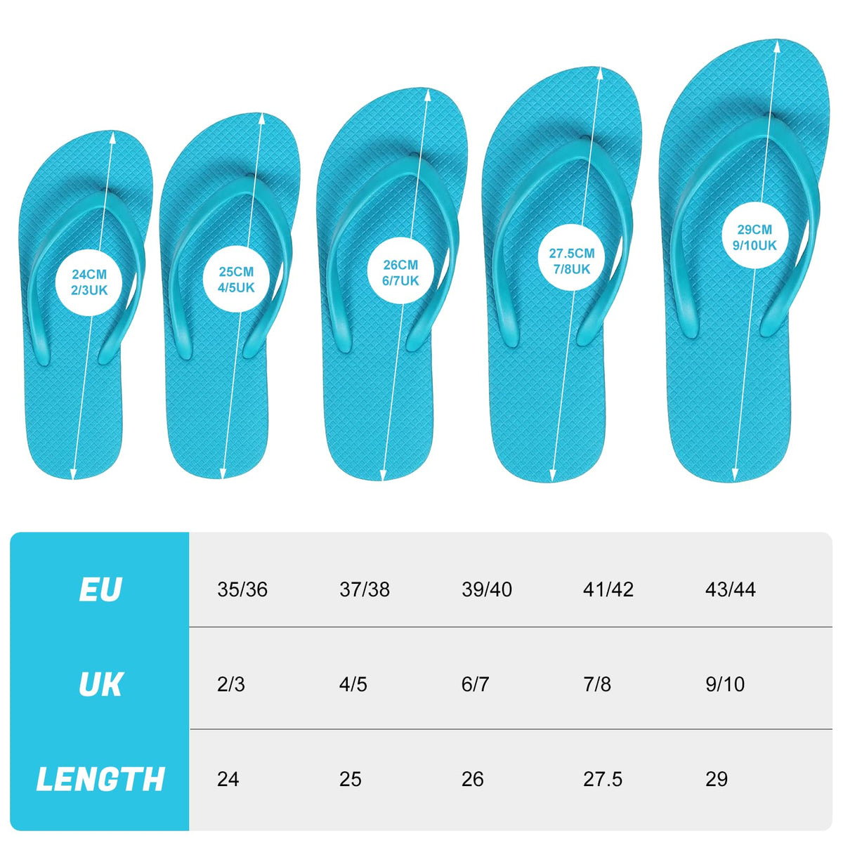 Women's Non-Slip Flip Flops Ultra Lightweight Basic Thongs Rubber Soft Slide Slip-on Shoes Beach Pool Shower Sandals