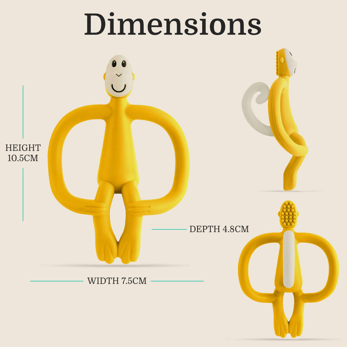 Matchstick Monkey Original Teether with Gel Applicator, Hearts