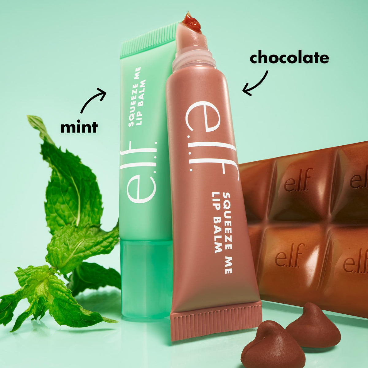 e.l.f. Squeeze Me Lip Balm Duo, Moisturizing Lip Balm for a Sheer Tint of Colour, Infused with Hyaluronic Acid, Vegan & Cruelty-Free, CHERRY/BUBBLEGUM