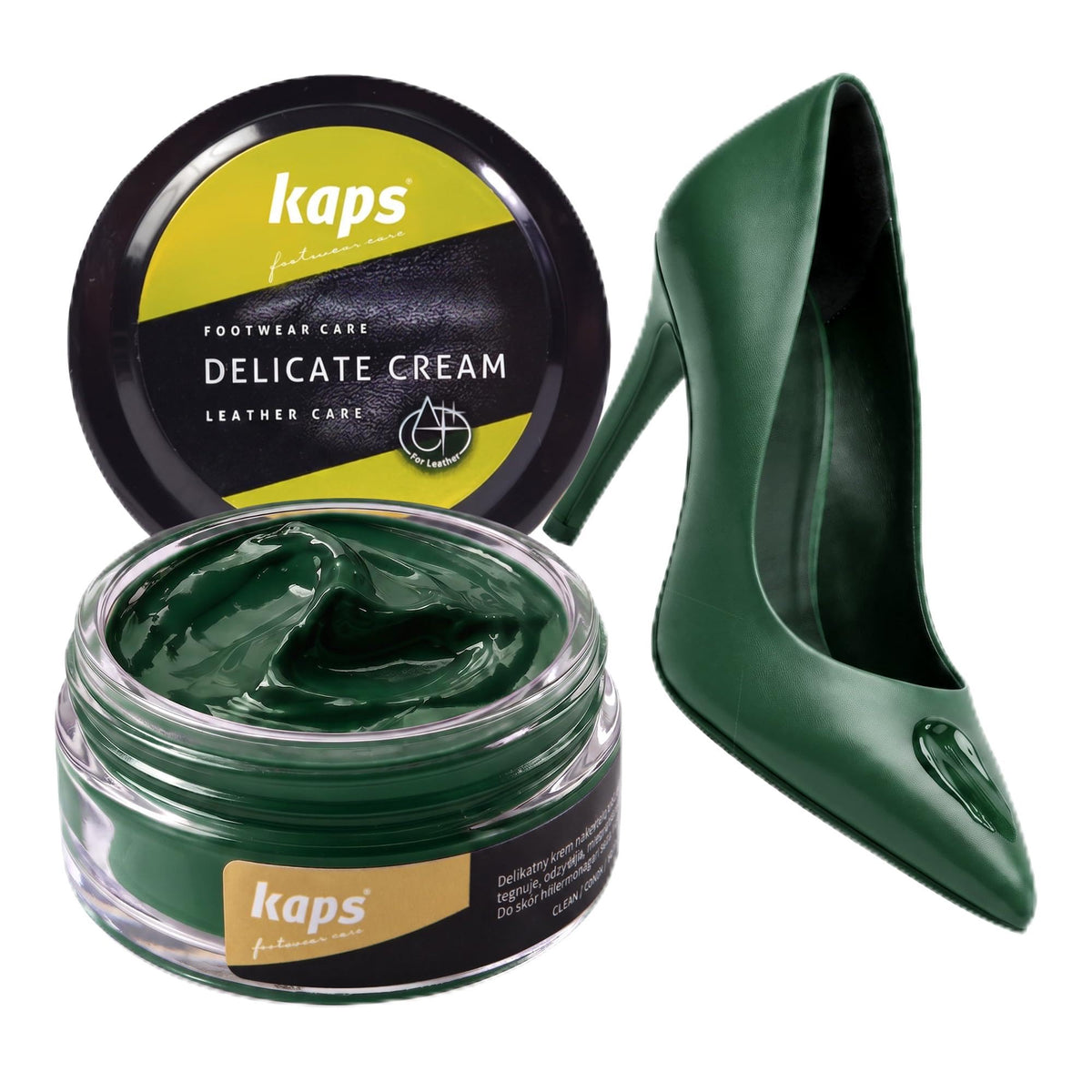 Leather Shoe Cream Polish & Conditioner, Kaps 50ml