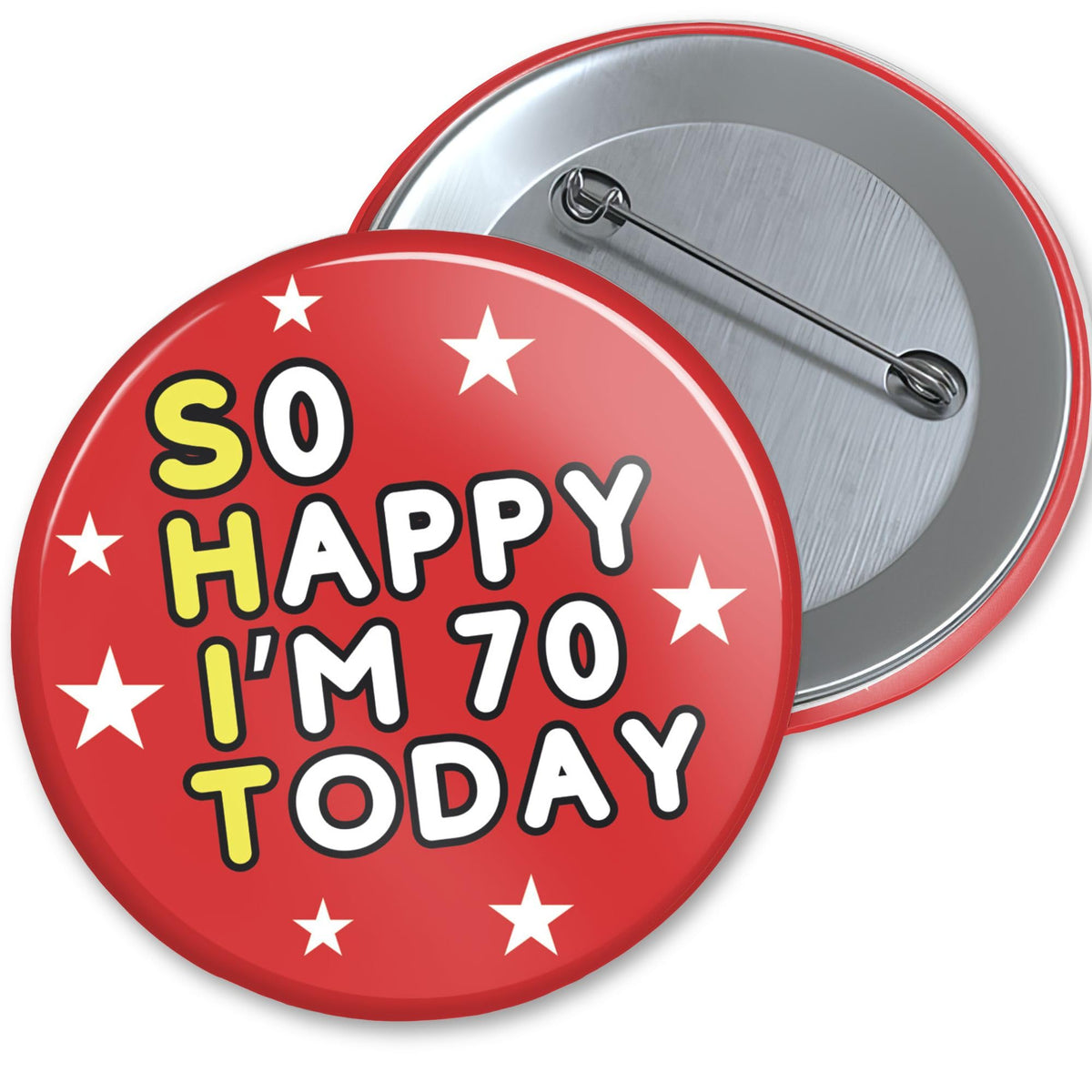 Birthday Badge 76mm With Metal Back