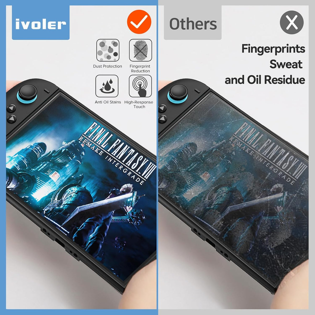 ivoler [4-Pack for Switch 2 Screen Protector with Alignment Frame Tool, 30-second installation- Bubble-Free Application - 9H Hardness -Tempered Glass Protection Film for Nintendo Switch 2 Model 2025