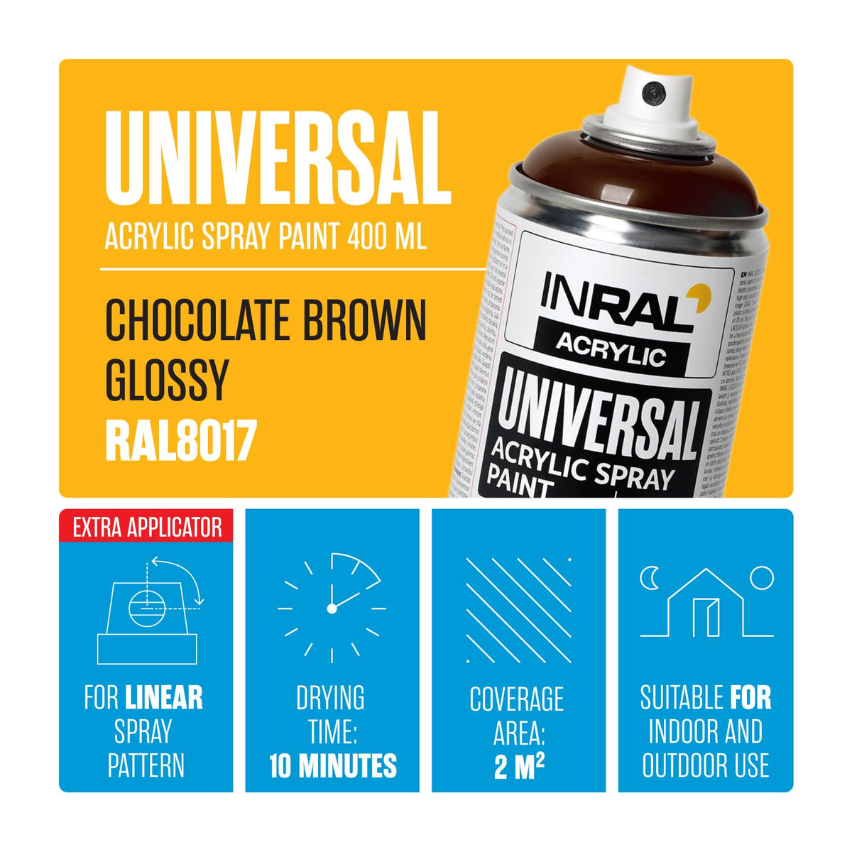 Acrylic Spray Paint Pure White Matt RAL9010 [400ml] – Universal Spray for Metal, Plastic, Wood & Stone – High-Coverage, UV & Rain Resistant – Indoor & Outdoor Use