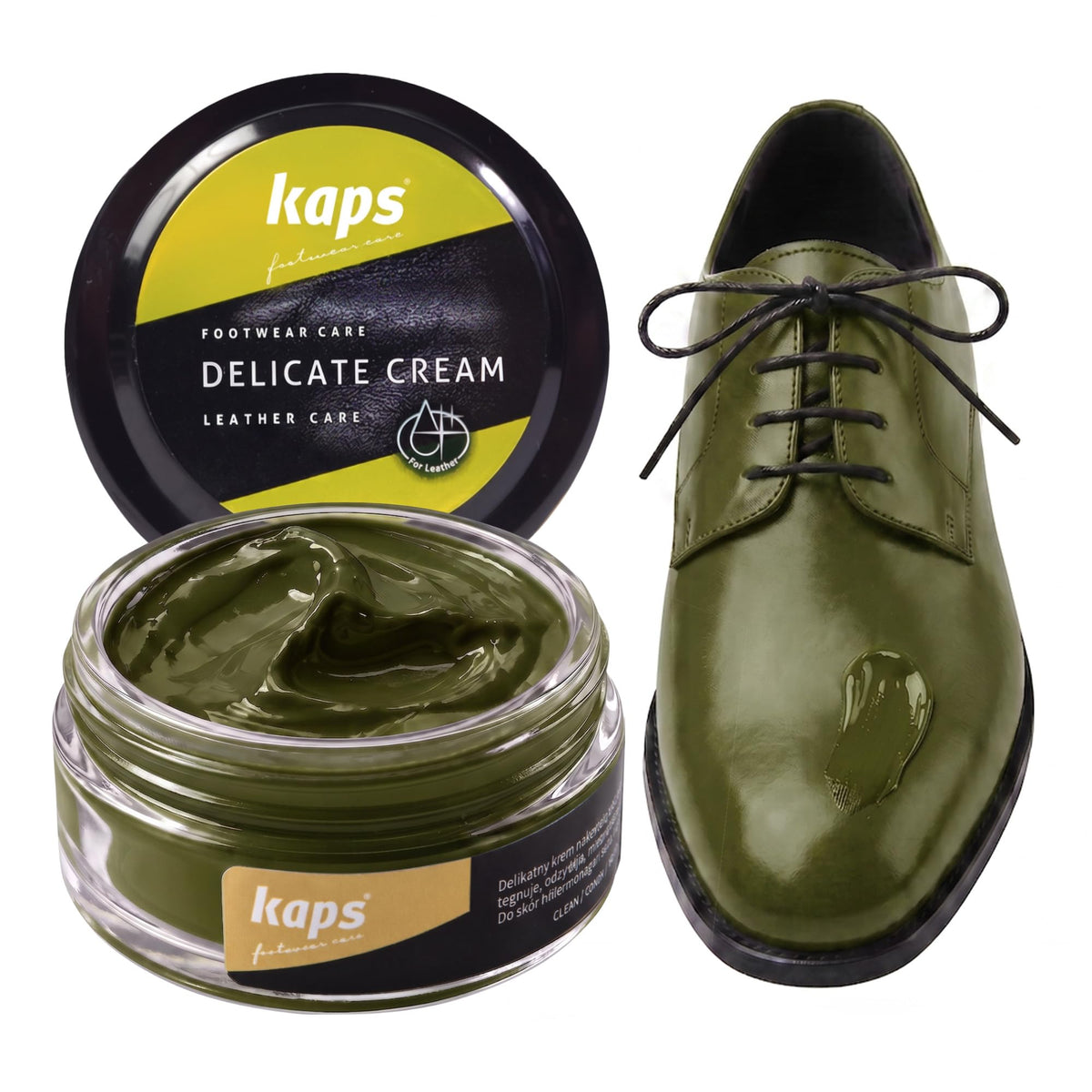 Leather Shoe Cream Polish & Conditioner, Kaps 50ml
