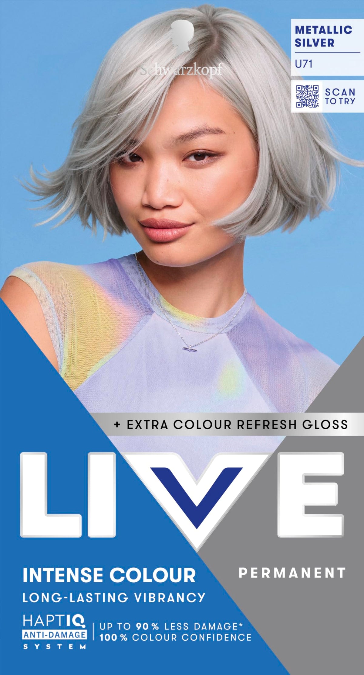 Schwarzkopf LIVE Intense Colour Hair Dye, 099 Deep Black