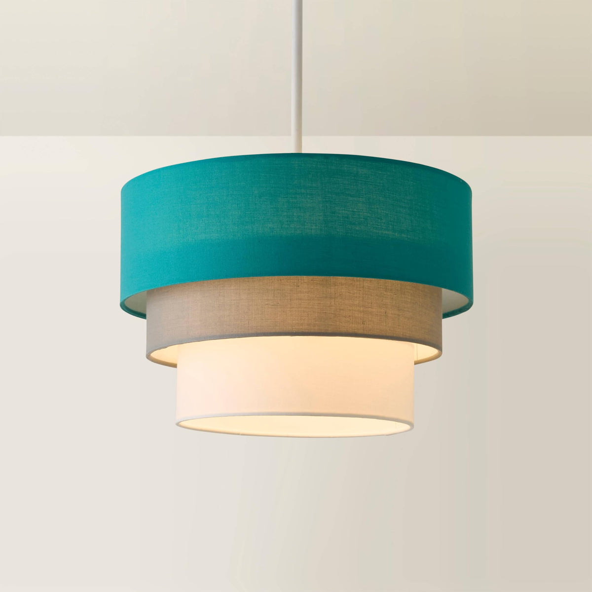 MiniSun | Round Modern 3 Tier Fabric Ceiling Pendant Light Shade in Black | Pendant Lights, Home Décor & Improvement Essential | 30cm Shade Width