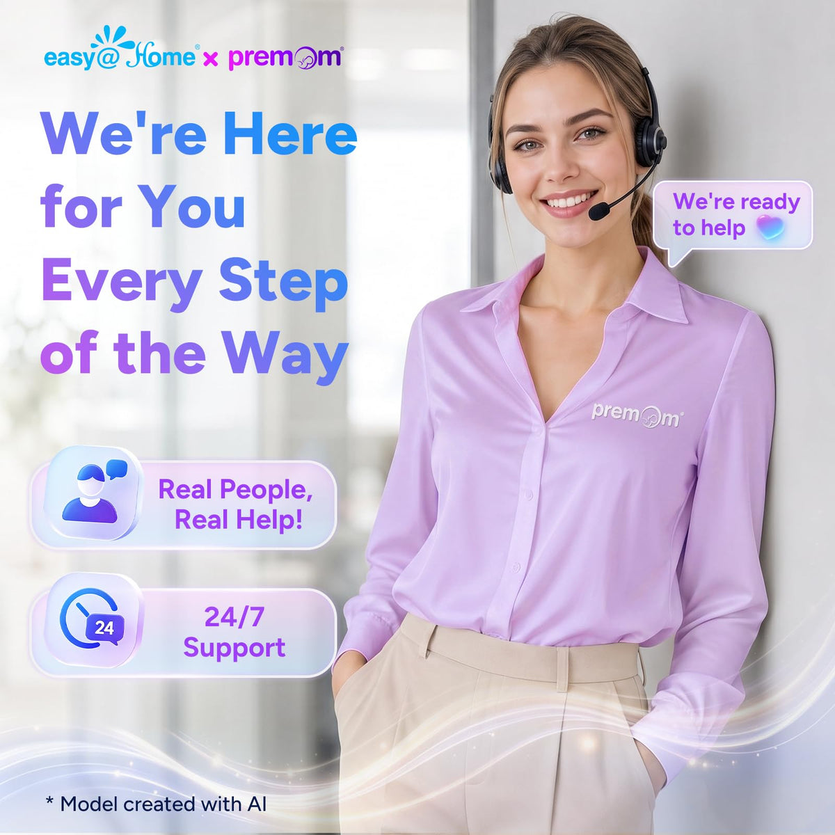 Easy@Home Ovulation Tests 25 Pack, LH Test Kit Powered by Premom App