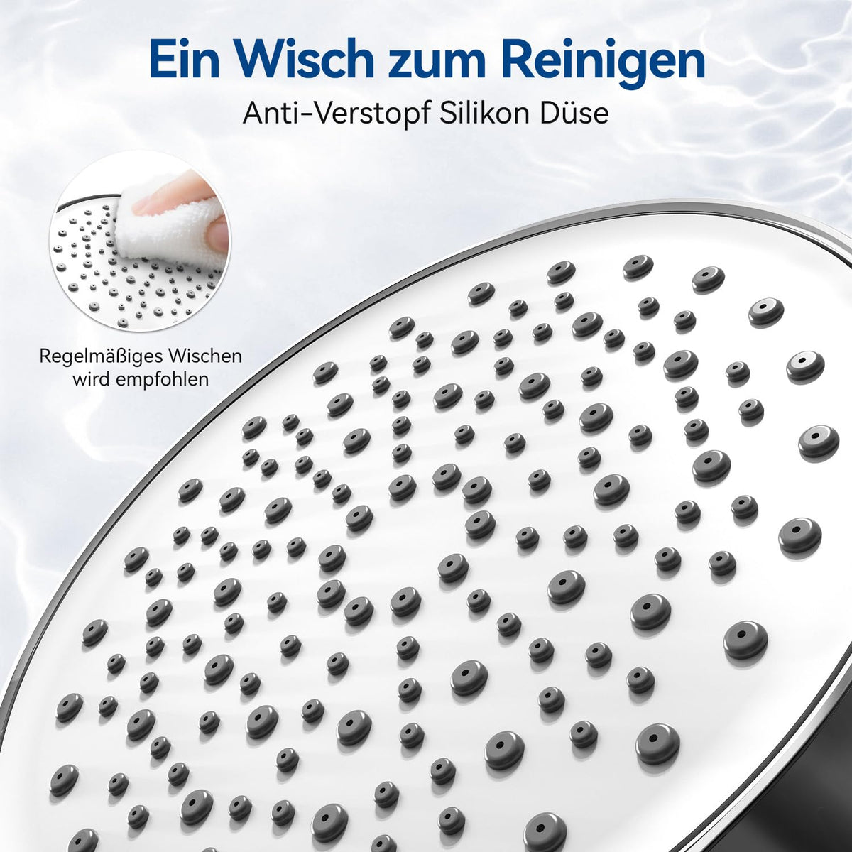 High Pressure Shower Head, Power Shower Head with 6 Modes