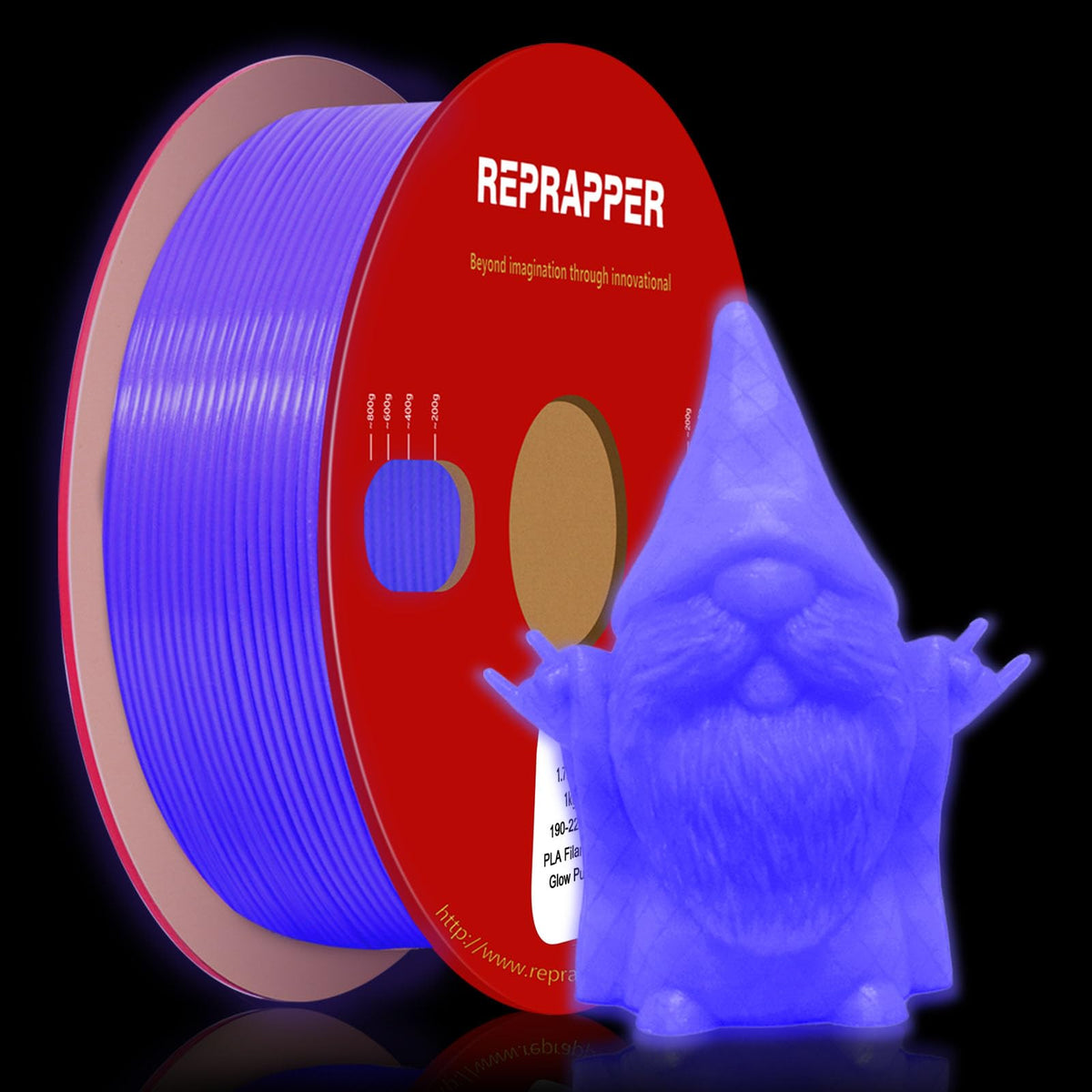 Reprapper 4X 250g Color Pack – Dual Color PLA Filament 1.75mm for 3D Printer & 3D Pen, Multicolour Filament, 4 x 250g Matte Red/Blue, Matte Purple/Green, Silk Red/Blue, and Silk Purple/Green
