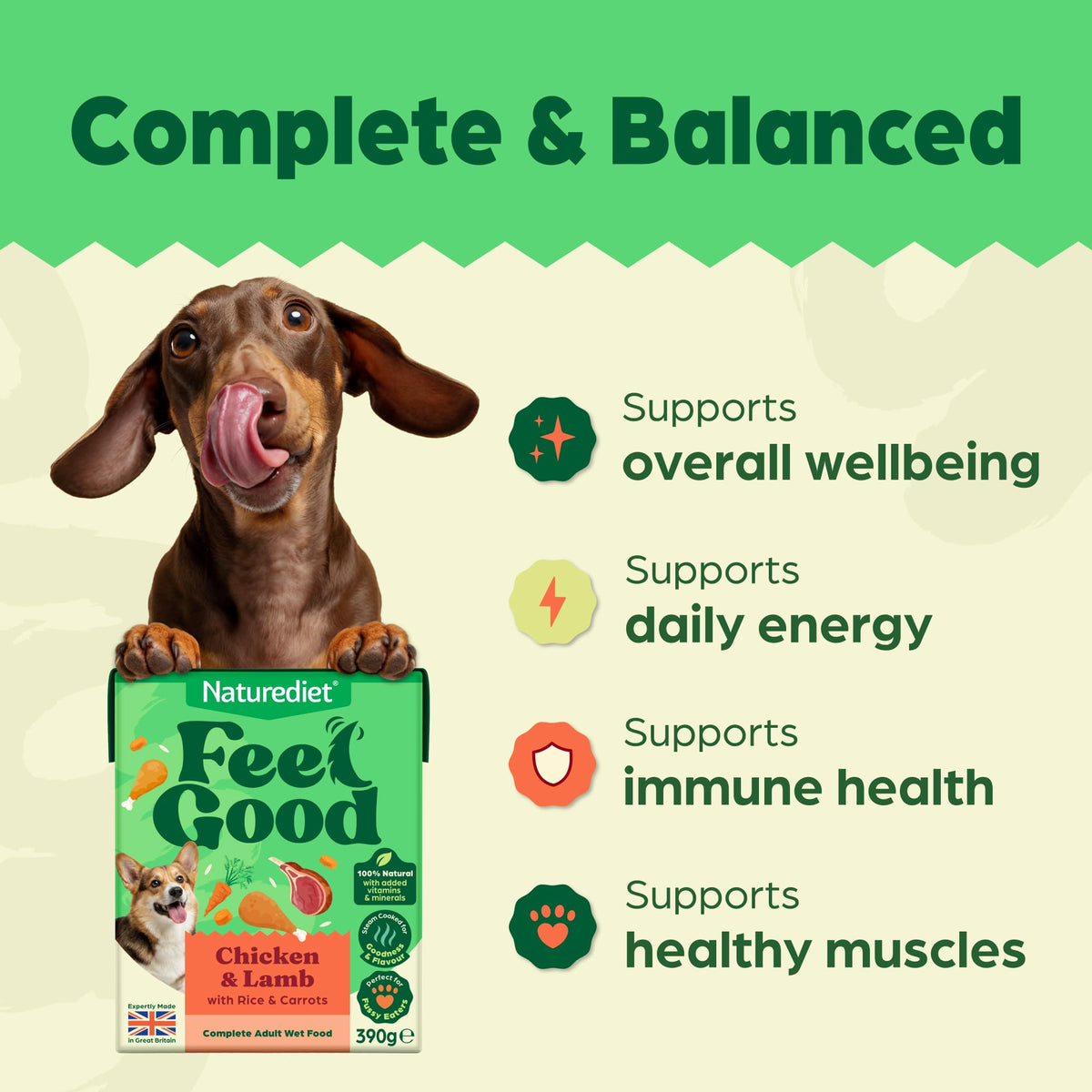 Naturediet Feel Good Wet Dog Food Selection Pack, 390g x 16 Cartons