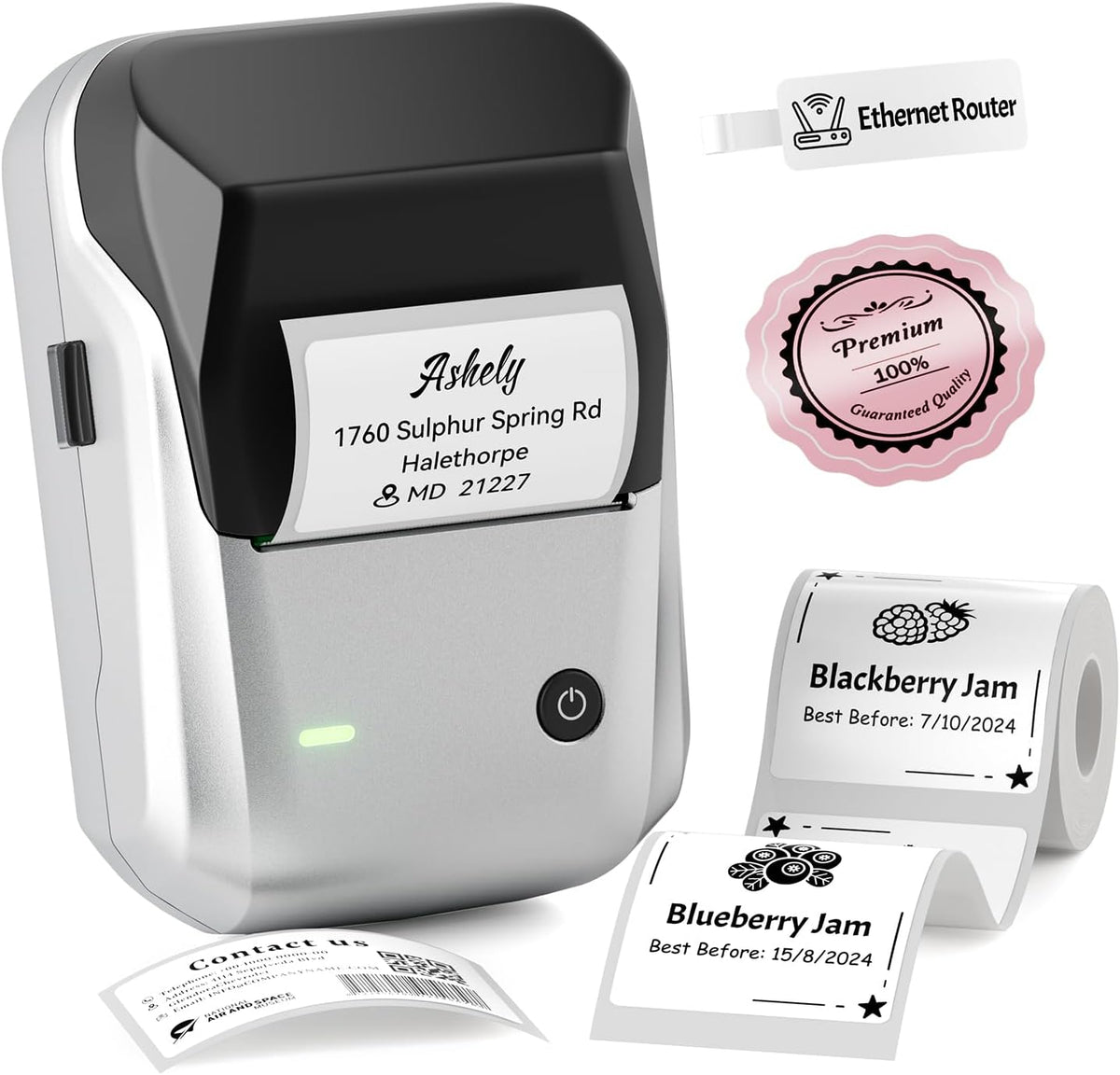 NIIMBOT B1 2-Inch Label Maker, Portable Thermal Printer for Small Business