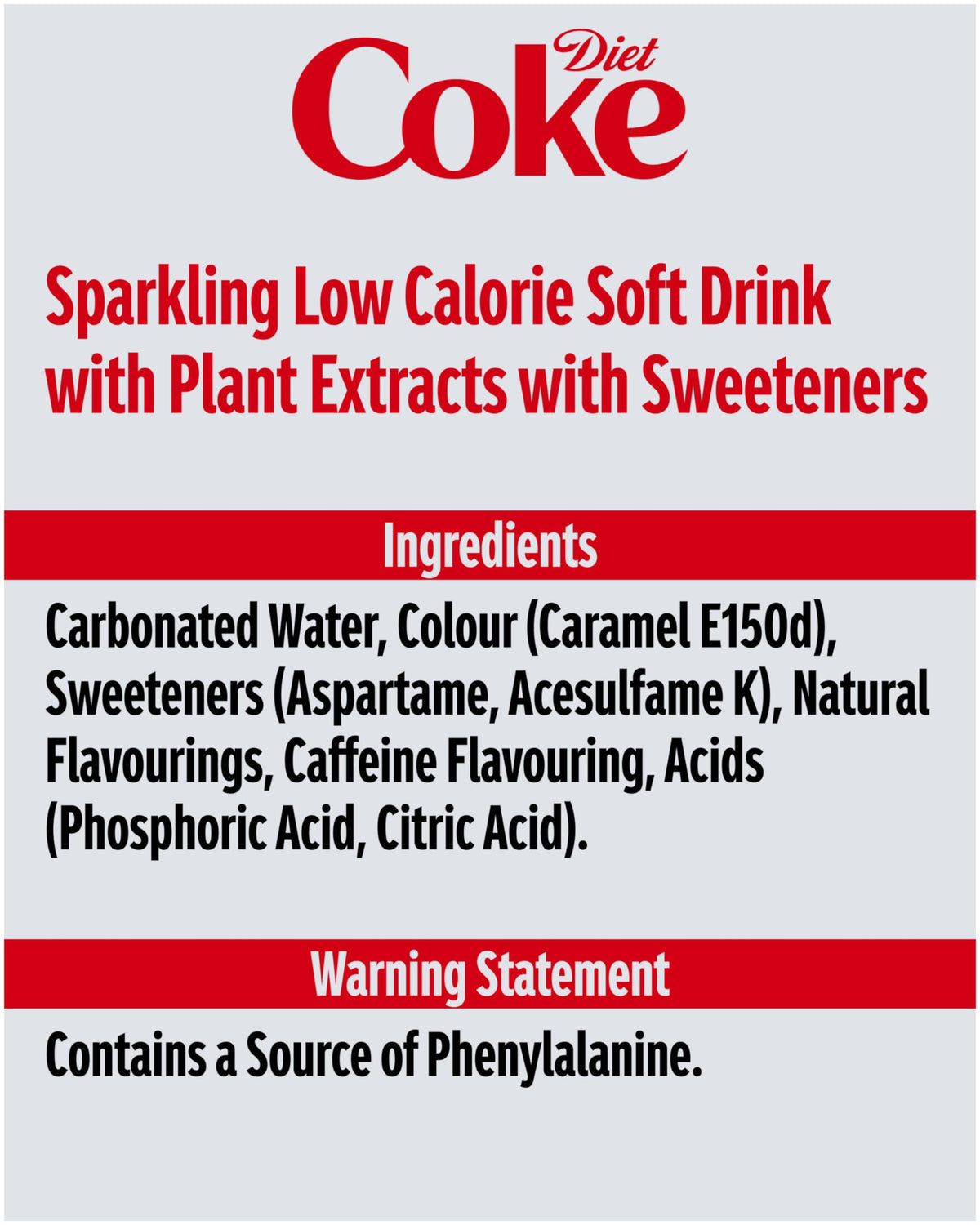 Diet Coke Soft Drink Cans, 24 x 330 mL