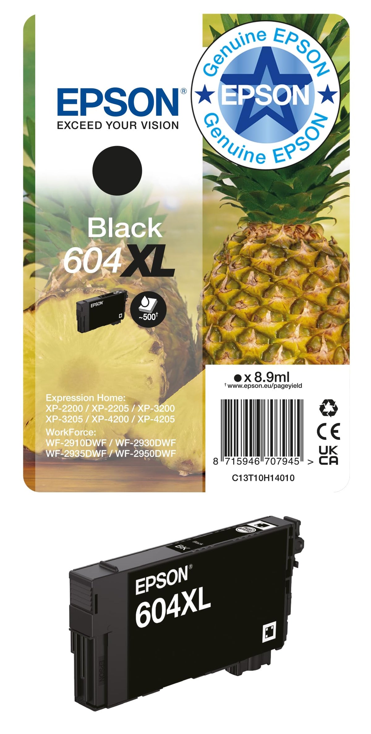 Epson 604 Pineapple, Genuine Multipack, 4-colours Ink Cartridges