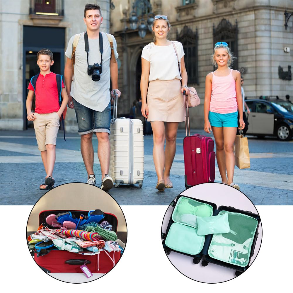 OSDUE Packing Cubes for Suitcase, 8PCS Thickening Travel Organiser Packing Bags Lightweight Travel Accessories Organizers Essentials Clothes Shoes Cosmetics Toiletries Storage Bags