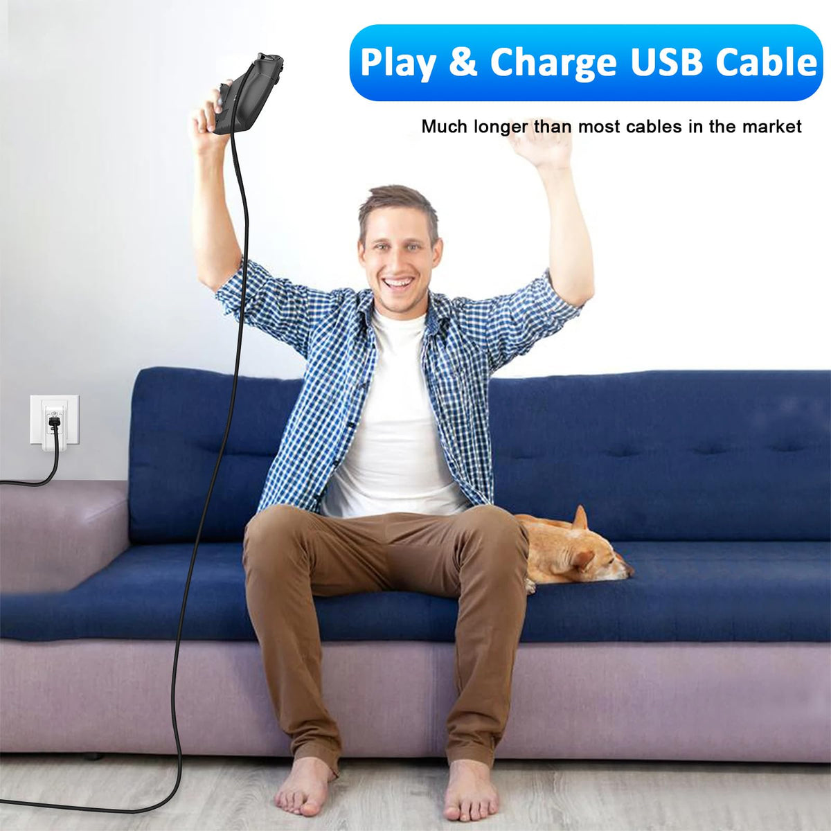 Usb Charger Cable for PS4 Controller,Work for Sony PlayStation 4/ PS4 Slim/ PS4 Pro/Xbox One (6FT/1.8M)