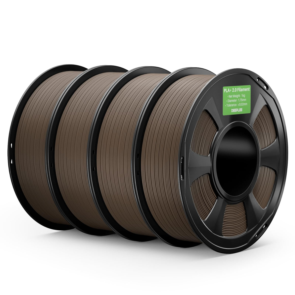 DEEPLEE PLA Plus 1.75mm Filament Beige/Brown 2KG Bundle