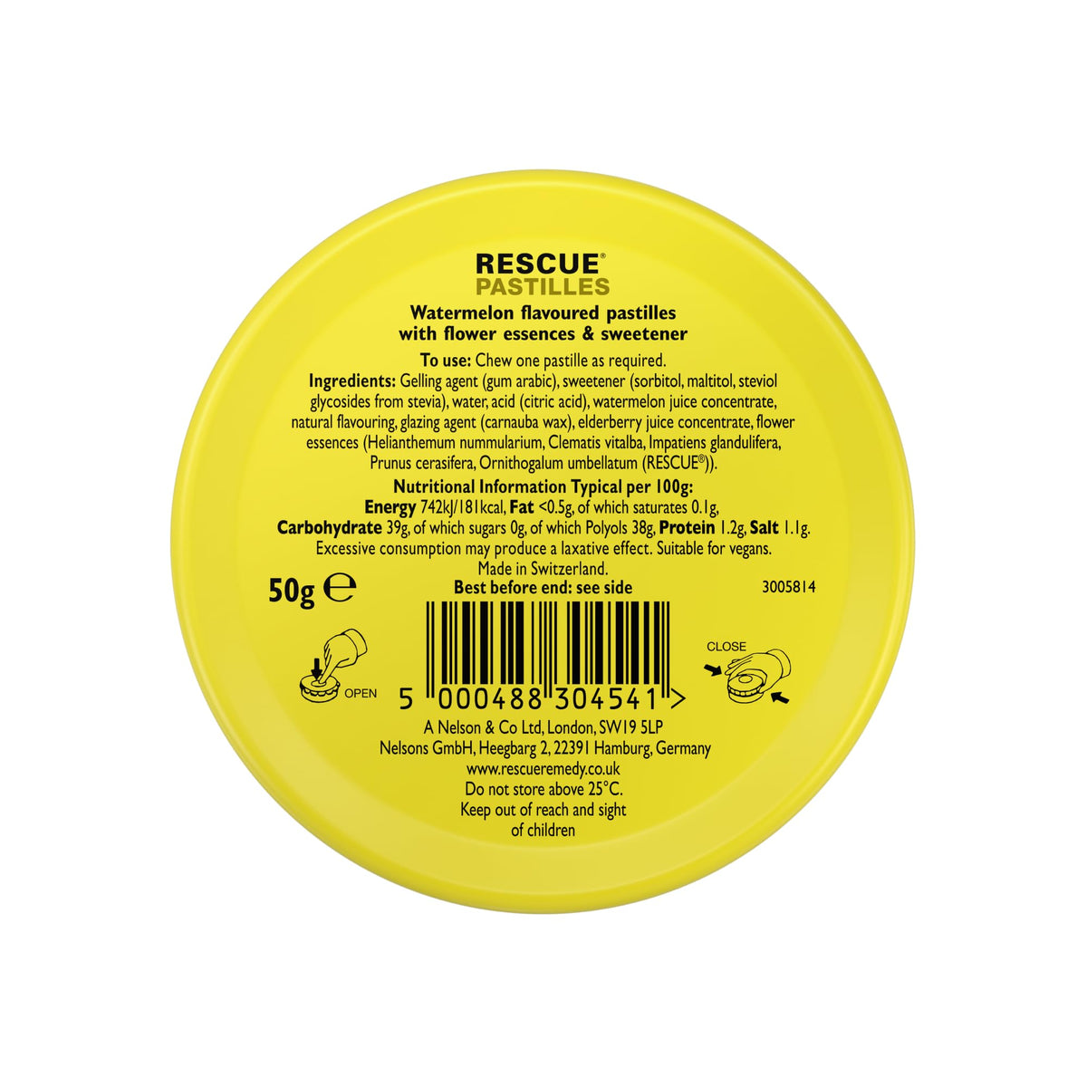 Rescue Remedy Pastilles | Orange & Elderflower Flavoured | Daily Support for Stressful Moments | Bach Original Flower Essences | Chewable Pastilles | 50g Travel Tin