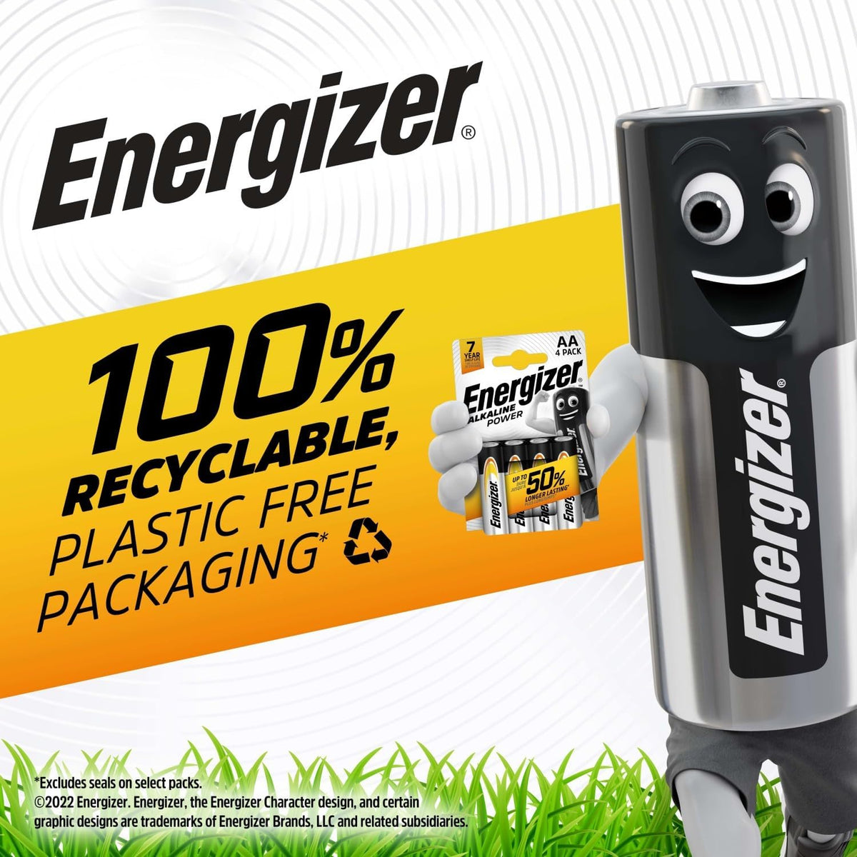 Energizer Alkaline Power - AA Batteries (32 Pack) Up To 50% Longer Lasting