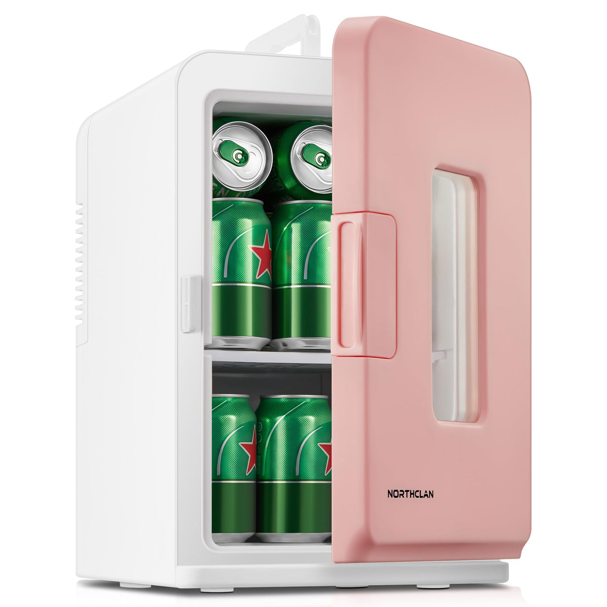 15L Mini Fridge for Bedroom，Hold 21 Cans,38dB Low Noise Small Fridge