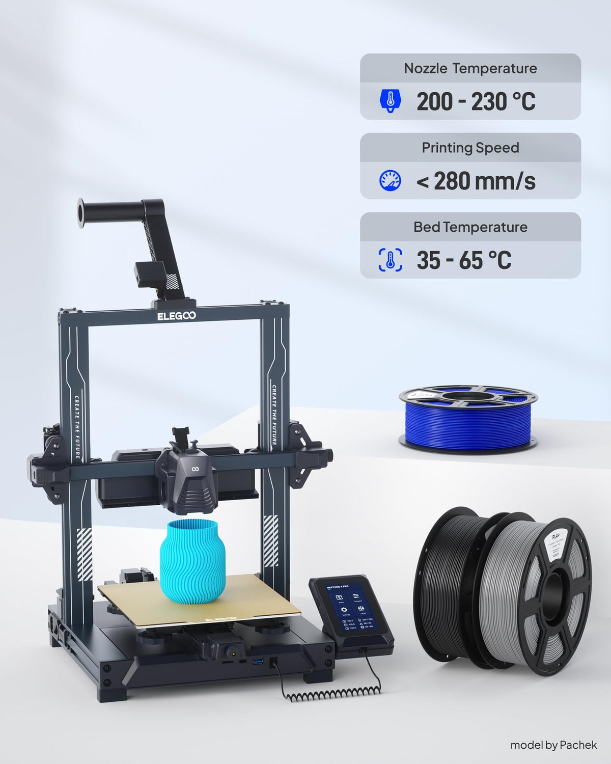 ELEGOO PLA+ 3D Printer Filament 1.75mm Pink 1KG