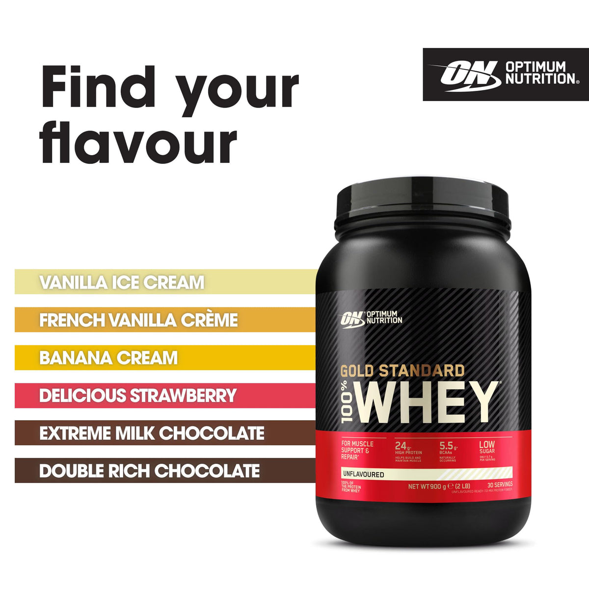 Optimum Nutrition Gold Standard 100% Whey Muscle Building and Recovery Protein Powder With Naturally Occurring Glutamine and BCAA Amino Acids, Double Rich Chocolate Flavour, Pack of 24, 24 x 31g