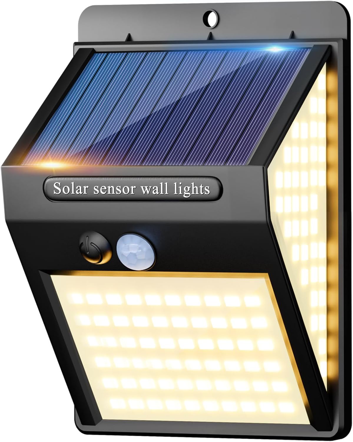 litogo [4 Pack White Frame 140LED Solar Security Lights Outdoor, Solar Motion Sensor Lights 270ºWide Angle Waterproof Solar Powered Durable Wall Lights Outside 3 Modes