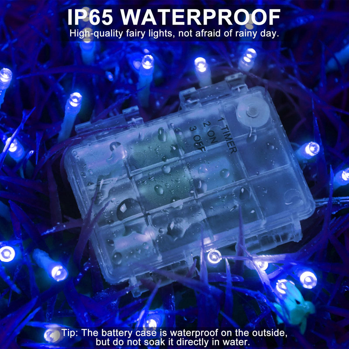 Dalugo Battery Fairy Lights, 3M 30 LED Warm White String Lights with 6h Timer, IP65 Waterproof Battery Powered Fairy Lights for Indoor Outdoor Christmas Decorations