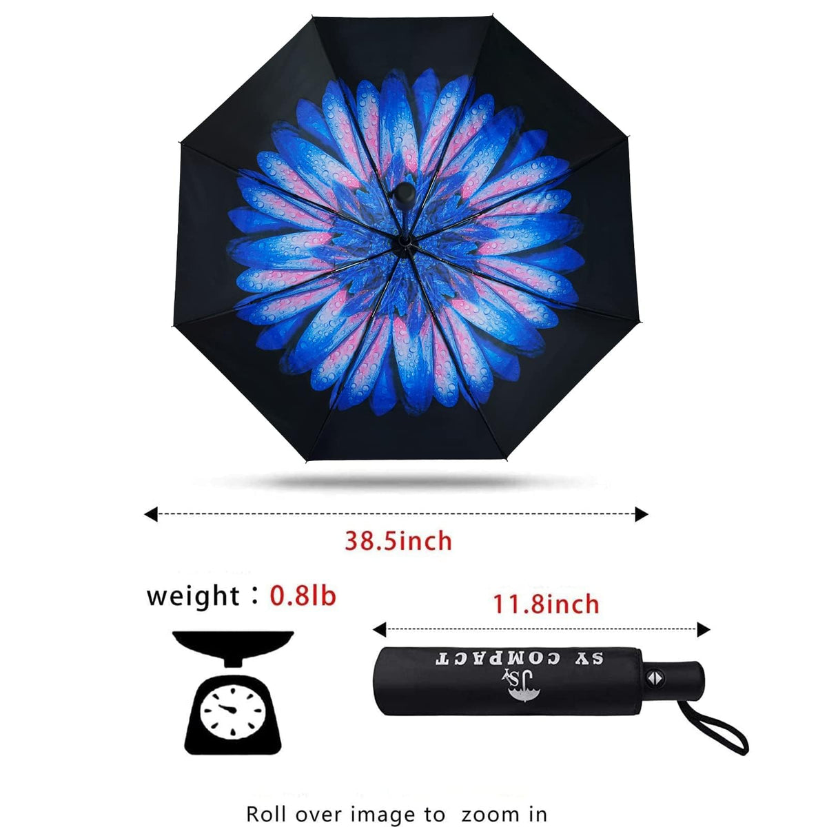 SY COMPACT Travel Umbrella Windproof Automatic Unbreakable UV Protection