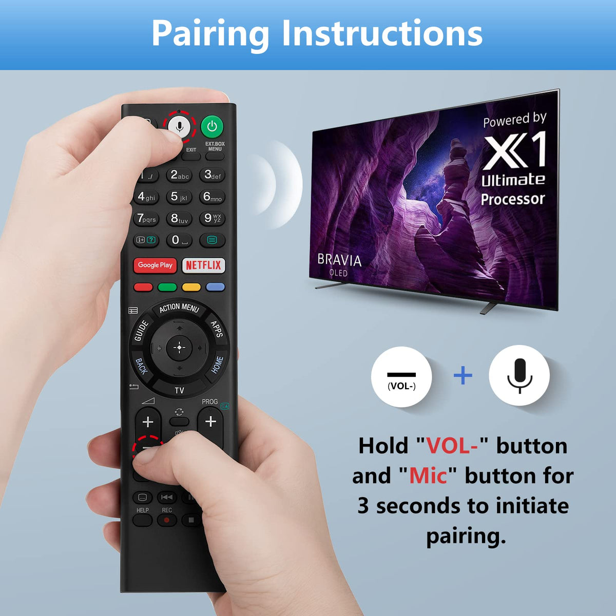Universal for Samsung TV Remote Replacement【2 Pack】